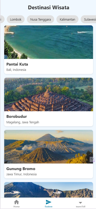 Screenshoot of web app