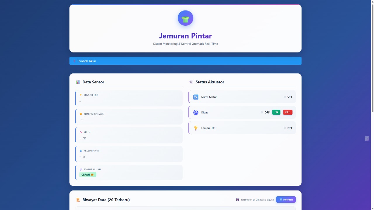Screenshot of  web app
