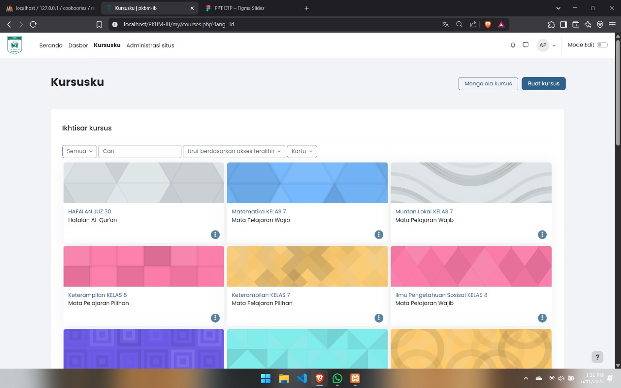 Screenshot of  web app