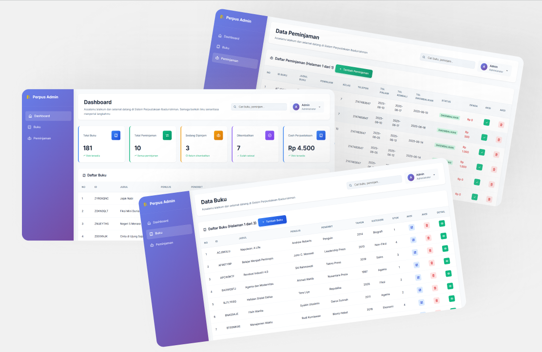 Screenshot of  web app